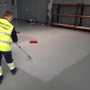Pavimento pintado con resina epoxi al agua en el Institut Cartogràfic i Geològic de Catalunya